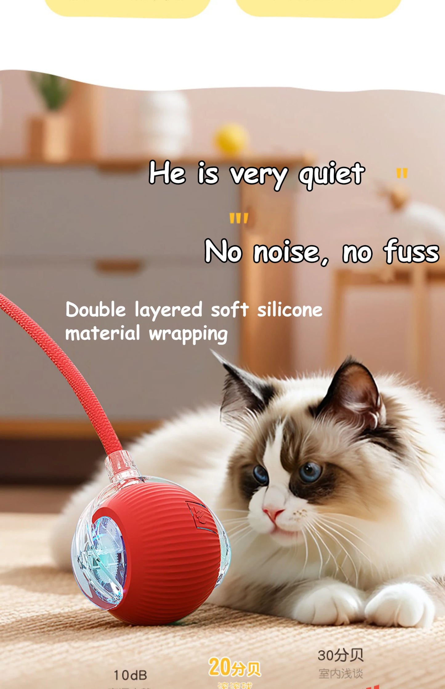 Pet Interactive Rolling Ball Toy – Smart Automatic Cat Toy