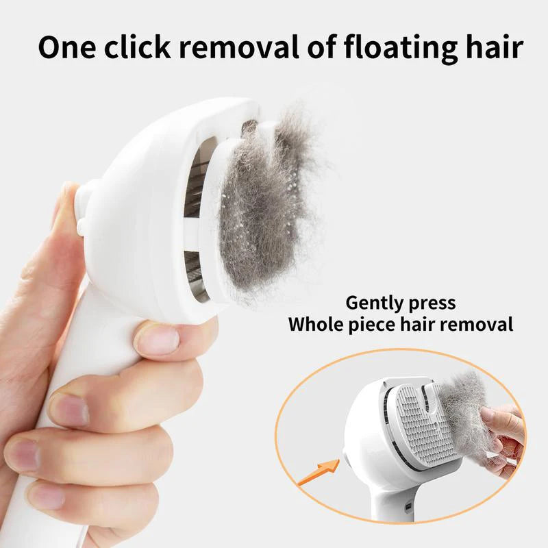 Steam Pet Grooming Brush – Soft Round Tooth Spray Comb for Dogs & Cats (Hair Removal & Massage Tool)