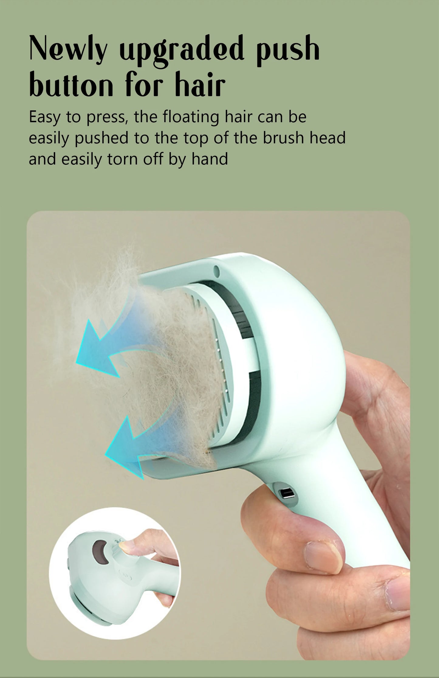 Steam Pet Grooming Brush – Soft Round Tooth Spray Comb for Dogs & Cats (Hair Removal & Massage Tool)