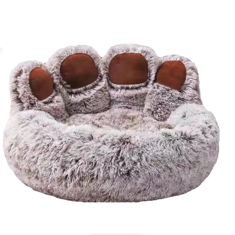 Fluffy Paw Dog Bed Winter Warm Soft Pet Bed for Large Dogs & Cats | Cozy Plush Puppy Sofa Basket Blanket Accessories